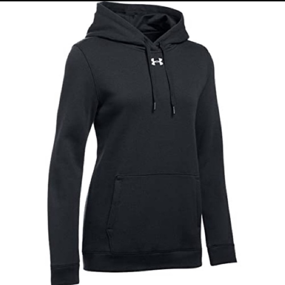 Under Armour Women's Hustle Hoodie Black | White LG - Picture 1 of 8